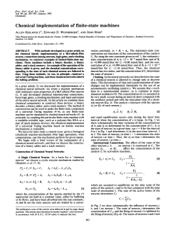 Chemical implementation of finite