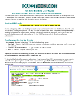 On‐Line Bidding User Guide
