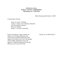 A. Act 129 - Pennsylvania Public Utility Commission