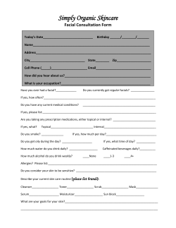 Skincare Consultation Form