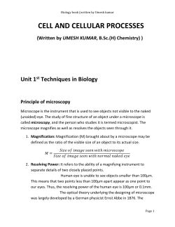 Unit 1 st Techniques in Biology