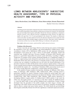 links between adolescents` subjective health assessment, type of