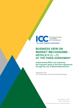 Business View on Market Mechanisms