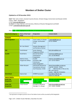 Selter Cluster Member List_2014_01_January