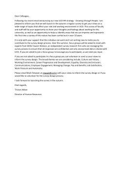 Dear Colleague, Following my recent email announcing our new