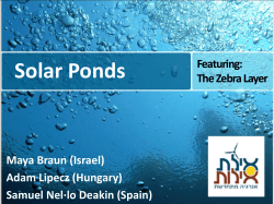 Solar Ponds - Eilat-Eilot Renewable Energy Initiative
