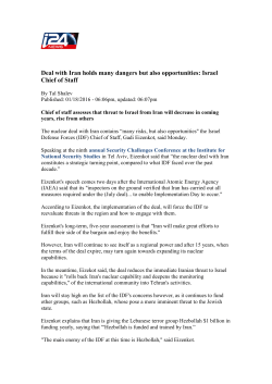 Deal with Iran holds many dangers but also opportunities