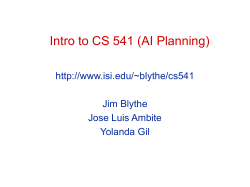 Intro to CS541 2003 - Information Sciences Institute
