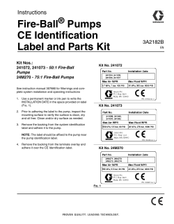 3A2182B Fireball Pumps CE Identification Label and