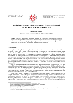 Global Convergence of the Alternating Projection Method - PMF-a