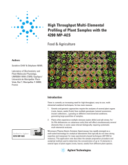 High Throughput Multi-Elemental Profiling of Plant Samples