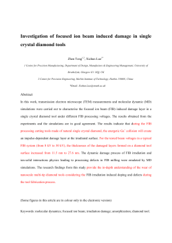 Investigation of focused ion beam induced damage in single crystal
