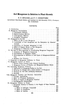 Soil Manganese in Relation to Plant Growth