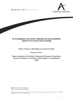 Paper presented at the British Educational Research Association