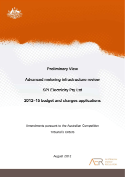 AER preliminary view - Amendment pursuant to the Australian