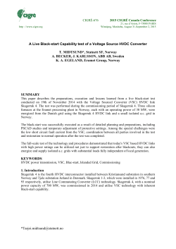 A Live Black-start Capability test of a Voltage Source