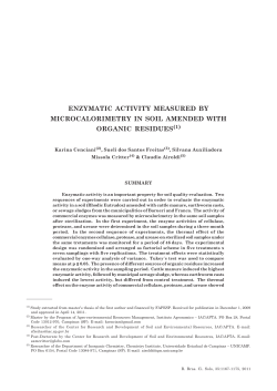 enzymatic activity measured by microcalorimetry in soil