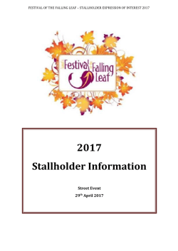 stallholder expression of interest 2017