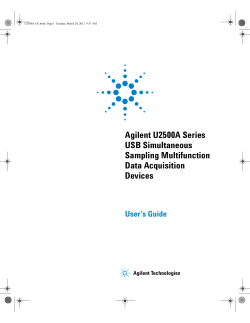 Agilent U2500A Series USB Simultaneous Sampling Multifunction