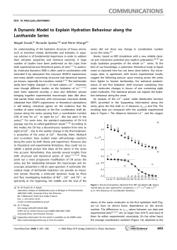 A Dynamic Model to Explain Hydration Behaviour along the