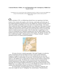 Contested Borders: Politics, Art, and Mapmaking in the