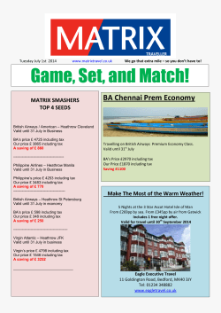 Game, Set, and Match! - Matrix Travel Management