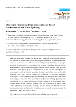 Hydrogen Production from Semiconductor-based