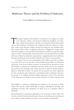 Multiverse Theory and the Problem of Induction