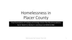 Homelessness in Placer County - Placer Collaborative Network