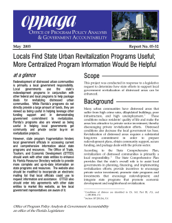 Locals Find State Urban Revitalization Programs Useful
