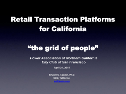 Current California Issues - Power Association of Northern California