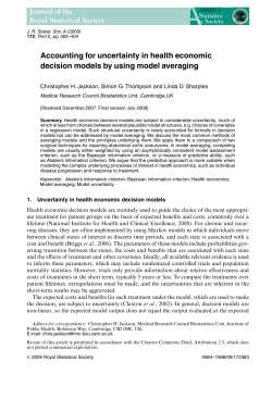 Accounting for uncertainty in health economic decision models by