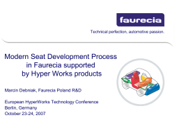 Modern Seat Development Process in Faurecia
