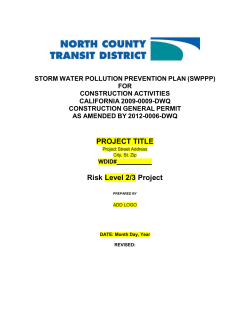 SWPPP Template - North County Transit District