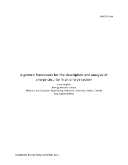A generic framework for the description and analysis of energy