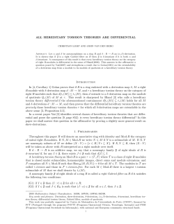 HEREDITARY TORSION THEORIES ARE DIFFERENTIAL