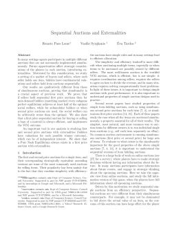 Sequential Auctions and Externalities