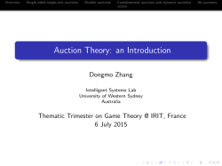 Auction Theory: an Introduction