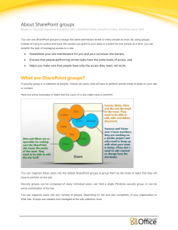About SharePoint groups