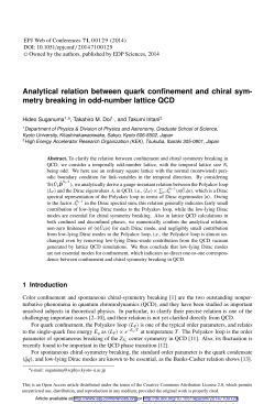 Analytical relation between quark confinement and chiral symmetry