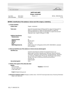 SAFETY DATA SHEET Oxygen, compressed SECTION 1
