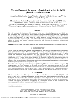 The significance of the number of periods and period size in 2D