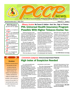 PCCP News Volume 20, Number 2 - Philippine College of Chest