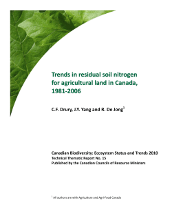 The Residual Soil Nitrogen Indictor for