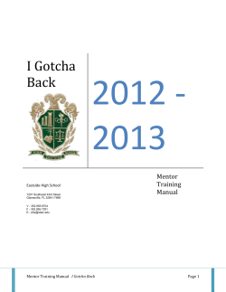 I Gotcha Back - UF College of Education