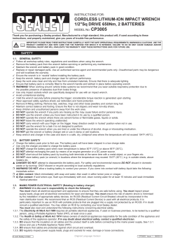 CORDLESS LITHIUM-ION IMPACT WRENCH 1/2"Sq DRIVE 650Nm