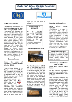 Old Girls Newsletter Spring 2017