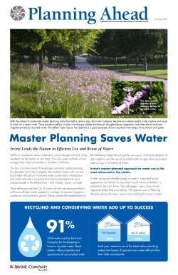 Master Planning Saves Water