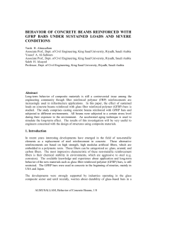Behavior of Concrete Beams Reinforced with GFRP Bars Under