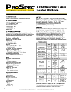 B-6000 Waterproof / Crack Isolation Membrane